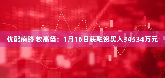优配痢略 牧高笛：1月16日获融资买入34534万元